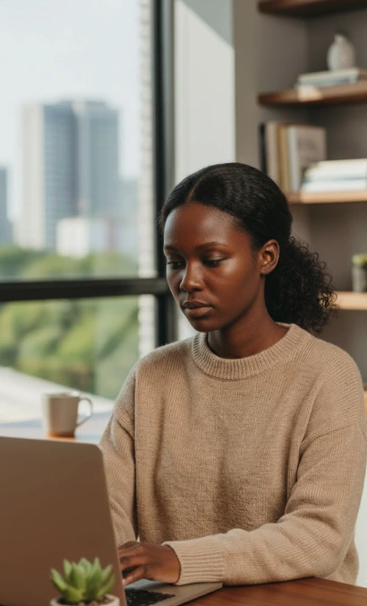 Business owner using amilih